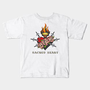 Sacred Heart Colorful Illustration Kids T-Shirt